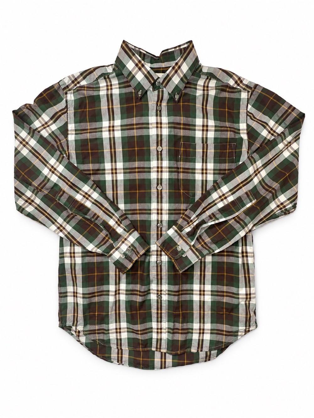 Filson Men’s Small Plaid Button Down Shirt 100% Cotton Good Condition